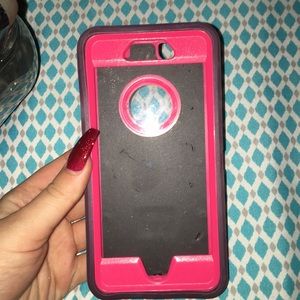 Purple and pink off brand iPhone 6s case